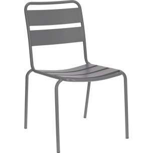 Barco grey metal chair Intesi 