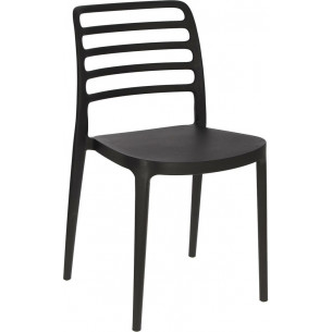 Valla black plastic garden chair Intesi