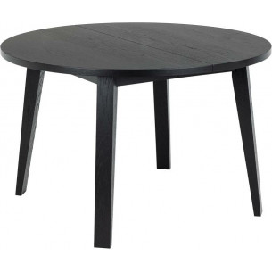 A-Line 120cm black oak round veneered dining table Actona