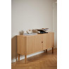 Langley 160x40x80cm oak veneered chest of drawers on legs Actona