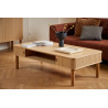 Langley 130x70cm oak veneer coffee table with storage Actona