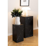 Dice black marble side tables set Actona