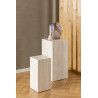 Dice beige travertine side tables set Actona