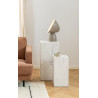 Dice beige white marble side tables set Actona