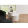 Mice white marble set of oval coffee tables Actona