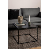 Stolik kwadratowy Barossa 60x60cm czarny marmur / czarny Actona