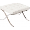 Barcelon (Otoman) white quilted leather footstool insp. D2.Design