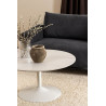 Malta 90cm white ceramic one-legged coffee table Actona