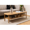 Banbury 150x50cm oak veneer japandi coffee table with shelf Actona