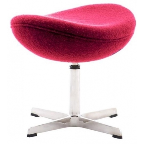 Stylowy Podnóżek tapicerowany insp. Jajo Chair Czerwony D2.Design do fotela.