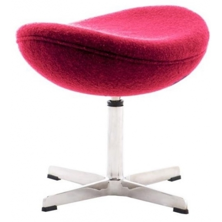 Stylowy Podnóżek tapicerowany insp. Jajo Chair Czerwony D2.Design do fotela.