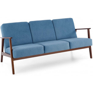 Milano 175cm walnut / blue castel 74 3-seater PRL / vintage sofa Halmar