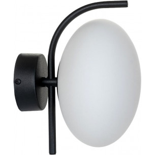 Omi white opal&amp;black glass wall lamp Zumaline