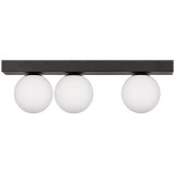 Sphere IIIa white opal&amp;black glass balls ceiling lamp Zumaline