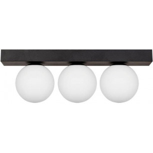 Sphere III white opal&amp;black glass balls ceiling lamp Zumaline