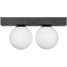 Sphere II white opal&amp;black glass balls ceiling lamp Zumaline