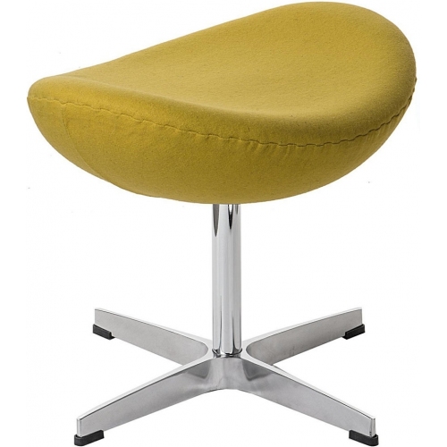 Stylowy Podnóżek tapicerowany insp. Jajo Chair Żółty D2.Design do fotela.