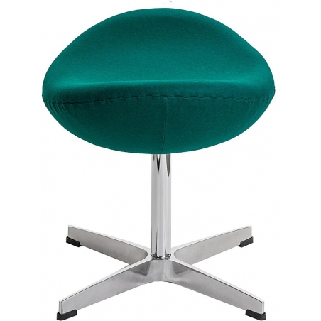 Stylowy Podnóżek tapicerowany insp. Jajo Chair Ciemno zielony D2.Design do fotela.