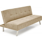 Carlito 173cm beige three-seater sofa with fold-out mechanism on legs Halmar