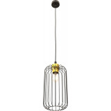 Lampa wisząca druciana Vander 16cm czarno-złota Emibig