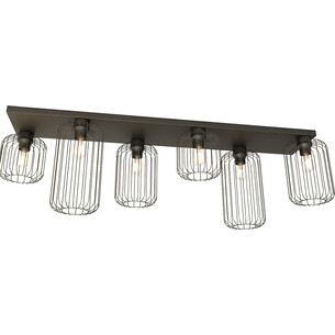 Plafon druciany 6 punktowy Barn 115cm czarny Emibig 2