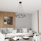 Lampa wisząca okrągła 8 punktowa Starlit 65cm czarna Emibig