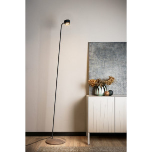 Lampa podłogowa ze ściemniaczem Jubi Walnut LED 240cm czarna LoftLight