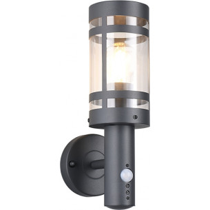 Paloma anthracite Outdoor wall lamp with motion sensor Reality