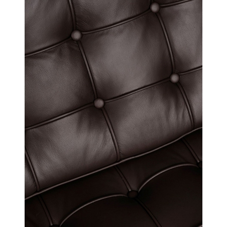 Stylowa Sofa skórzana 2 osobowa Barcelon Brązowa D2.Design do salonu i przedpokoju.