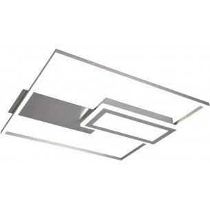 Spiro LED 53x50cm nickel Square ceiling light with remote control Reality