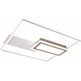 Spiro LED 53x50cm gray Square ceiling lamp with remote control Reality