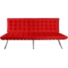 Barcelon red 2 seater leather quilted sofa D2.Design