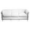 LC white 3 seater leather sofa D2.Design