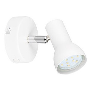 Cantar white matt Wall lamp spotlight with switch Reality