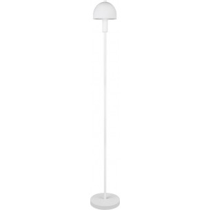 Glenn 120cm opal&amp;matt white retro Floor lamp with glass shade Reality