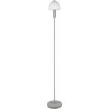 Glenn 120cm opal&amp;dark gray retro Floor lamp with glass shade Reality