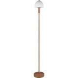Glenn 120cm opal&amp;brown retro Floor lamp with glass shade Reality