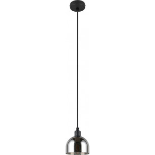 Lampa wisząca szklana Molly 12cm chrom / czarny mat Reality