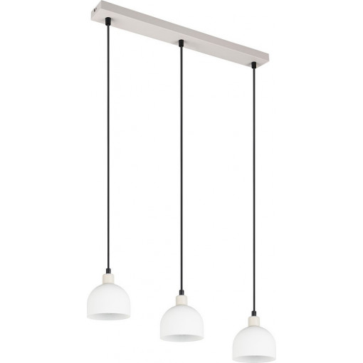 Molly III 60cm White&amp;Gray Triple Glass Pendant Light on Bar Reality