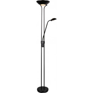 Spock LED Black matt Floor Lamp with Reading Light Reality