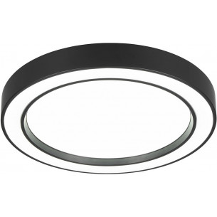 Arco LED 40cm black matt Round ceiling lamp with remote control Reality