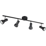 Cantar Black matt 4-Point Ceiling Spotlight Reality