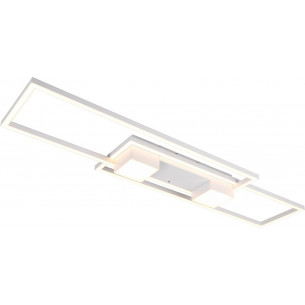 Albany LED 100cm matt white Modern ceiling lamp with remote control Trio