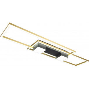 Albany LED 100cm black&amp;gold Modern ceiling lamp with remote control Trio