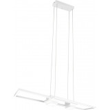 Albany LED 100cm matt white Modern pendant lamp with remote control Trio