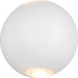 Avisio LED 3000K 10cm matt White Ball Up-Down Outdoor Wall lamp Trio