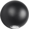 Avisio LED 3000K 10cm matt Black Ball Up-Down Outdoor Wall lamp Trio