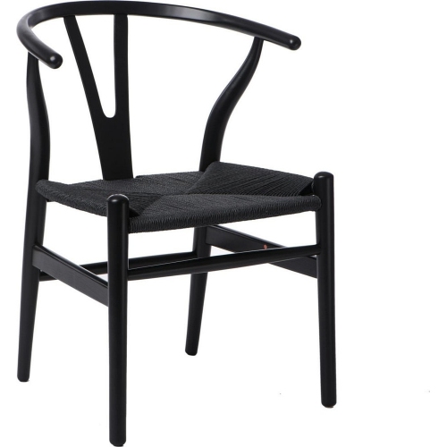 Designerskie Krzesło drewniane Wicker Czarne D2.Design do jadalni i salonu.