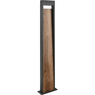 Salmon LED 3000K 100cm Wood Imitation&amp;Anthracite Garden Post Trio