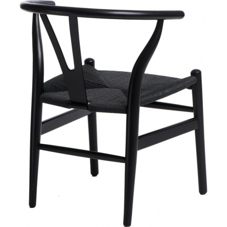 Wicker black wooden chair D2.Design